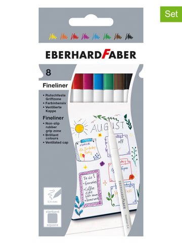 Faber-Castell 2-delige set: Viltstiften ‘'Duo Fineliner’' - 2x8 stuks
