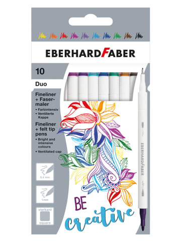 Faber-Castell Flamastry (10 szt.) "Duo Fineliner"