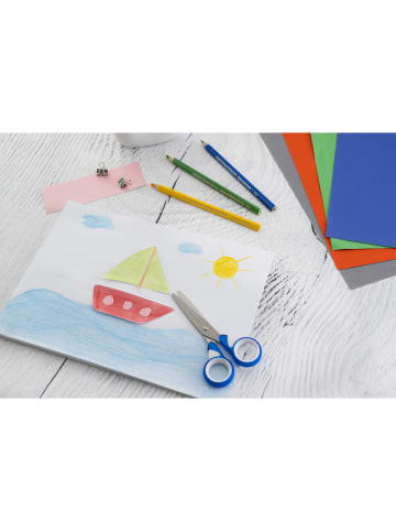 Faber-Castell 2-delige set: Schoolscharen blauw/wit