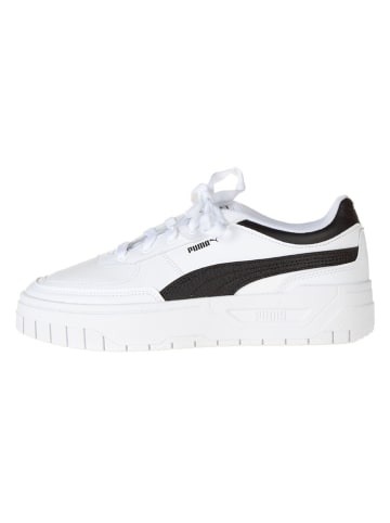 Puma Leder-Sneakers "Cali Dream V2" in Weiß/ Schwarz