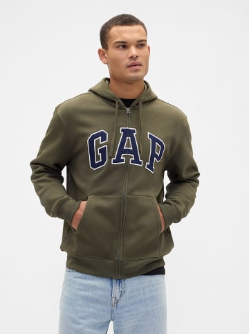 GAP Sweatjacke in Khaki