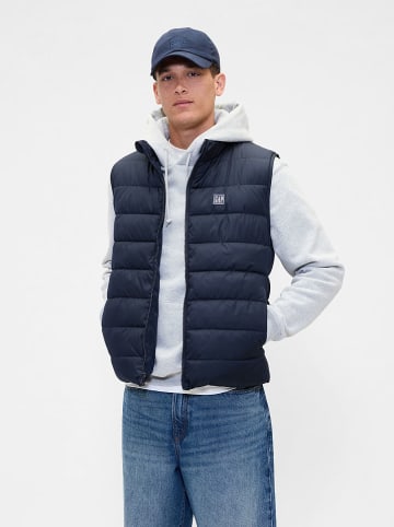GAP Doorgestikte bodywarmer donkerblauw