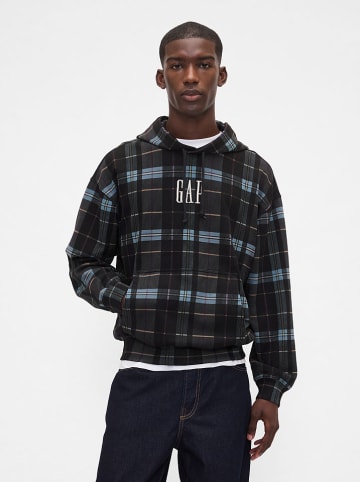GAP Hoodie in Schwarz/ Blau