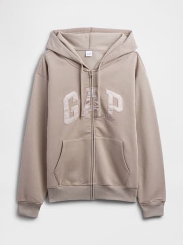 GAP Sweatjacke in Beige