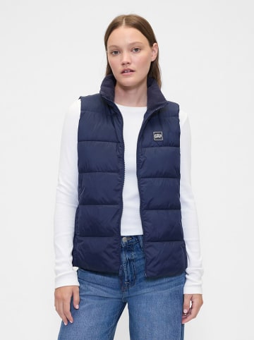 GAP Doorgestikte bodywarmer donkerblauw