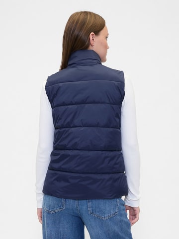 GAP Doorgestikte bodywarmer donkerblauw