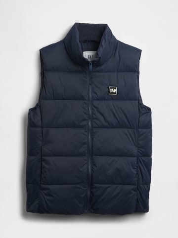 GAP Doorgestikte bodywarmer donkerblauw