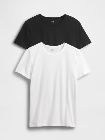 GAP 2er-Set: Shirts in Schwarz/ Weiß