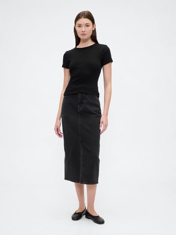 GAP Jeansrock in Schwarz