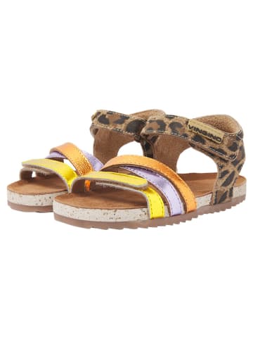 Vingino Leren sandalen "Vikki" lichtbruin/meerkleurig