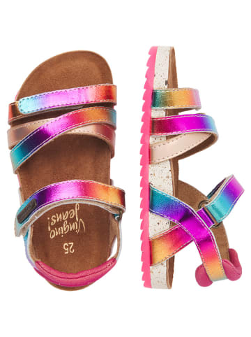 Vingino Leren sandalen "Vienna" roze/meerkleurig