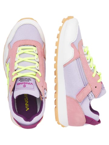 Vingino Leder-Sneakers "Rosetta" in Lila/ Weiß/ Rosa
