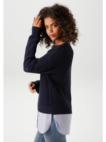 Aniston Sweter w kolorze granatowym