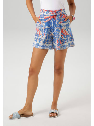 Aniston Short blauw/wit