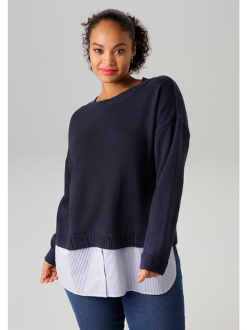 Aniston Sweter w kolorze granatowym