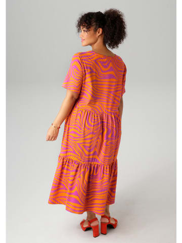 Aniston Jurk paars/oranje
