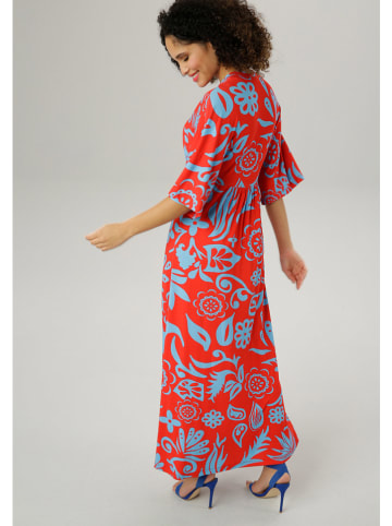 Aniston Kleid in Rot/ Hellblau