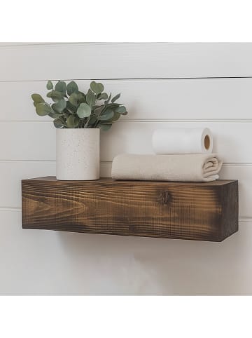 Evila Regały ścienne (2 szt.) w kolorze brązowym - 13 x 40 x 11 cm