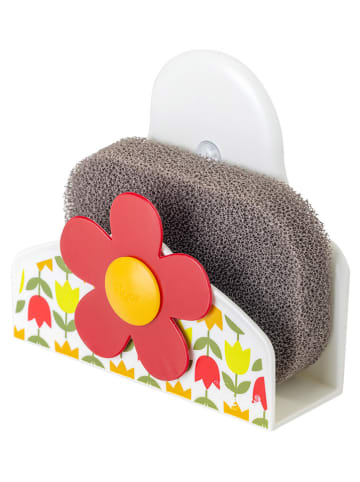 Vigar Sponshouder "Tulip" rood/goudkleurig - (B)12 x (H)11,5 x (D)7 cm