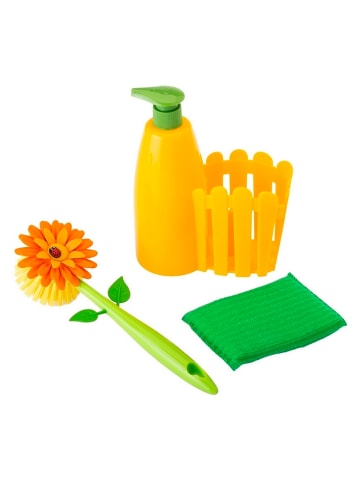 Vigar 3-częściowy organizer "Flower power" w kolorze żółtym