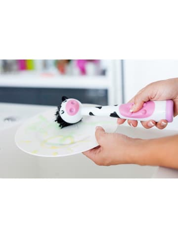 Vigar Spülbürste "Moo" in Rosa/ Schwarz/ Weiß - (H)25 cm