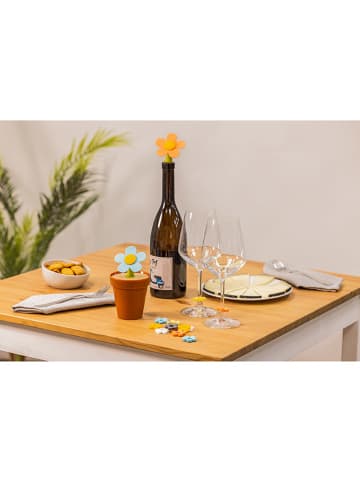 Vigar 7tlg. Wein-Set "Flower power" in Bunt