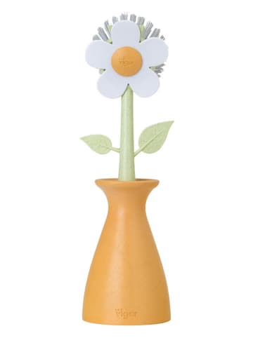 Vigar Szczotka "Florganic" w kolorze zielono-pomarańczowym do zmywania - wys. 26 cm