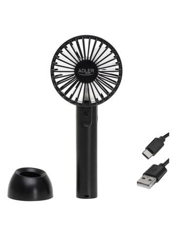 Adler Hand-Ventilator "AD 7338" in Schwarz
