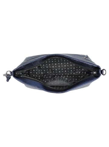 PICARD Leder-Schultertasche "2 Night" in Dunkelblau - (B)31 x (H)15 x (T)11 cm