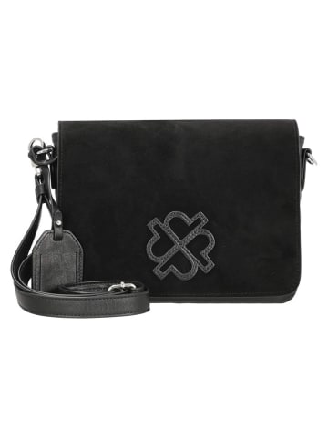 PICARD Leder-Umhängetasche "Donna" in Schwarz - (B)22 x (H)16 x (T)6 cm