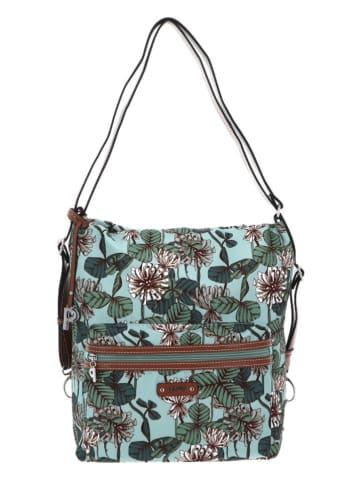 PICARD Schultertasche in Hellblau/ Camel - (B)34 x (H)36 x (T)10 cm