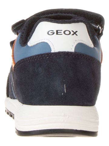 Geox Sneakers "Alben" in Dunkelblau/ Orange