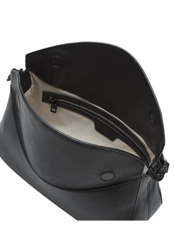LIEBESKIND BERLIN Leder-Schultertasche in Schwarz - (B)32 x (H)17,5 x (T)12 cm
