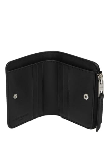 LIEBESKIND BERLIN Leder-Geldbörse "Toni" in Schwarz - (B)11 x (H)9,5 x (T)2 cm