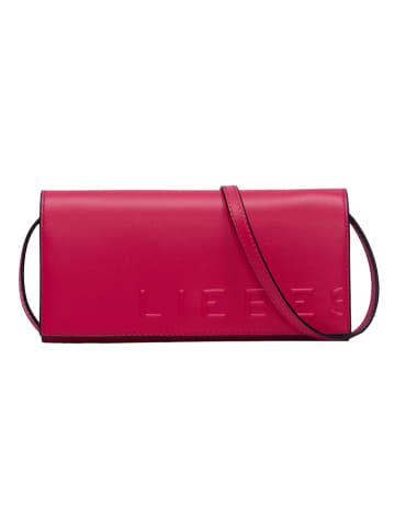 LIEBESKIND BERLIN Leder-Umhängetasche in Fuchsia - (B)21 x (H)11 x (T)2 cm