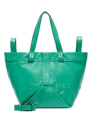 LIEBESKIND BERLIN Leder-Shopper in Türkis - (B)47 x (H)34 x (T)18 cm