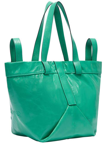LIEBESKIND BERLIN Skórzany shopper bag w kolorze turkusowym - 47 x 34 x 18 cm