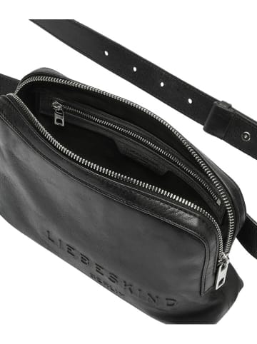 LIEBESKIND BERLIN Leder-Gürteltasche in Schwarz - (B)31 x (H)21 x (T)10 cm