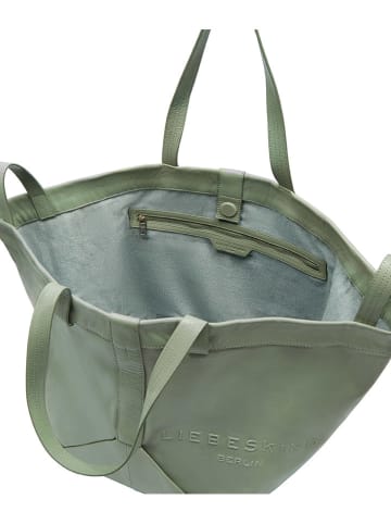 LIEBESKIND BERLIN Leder-Shopper in Mint - (B)47 x (H)34 x (T)18 cm