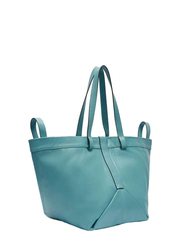 LIEBESKIND BERLIN Leder-Shopper in Blau - (B)47 x (H)34 x (T)18 cm