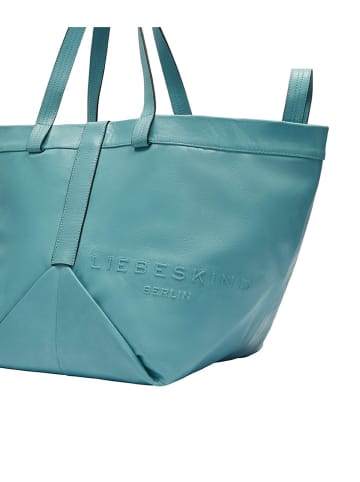 LIEBESKIND BERLIN Leder-Shopper in Blau - (B)47 x (H)34 x (T)18 cm