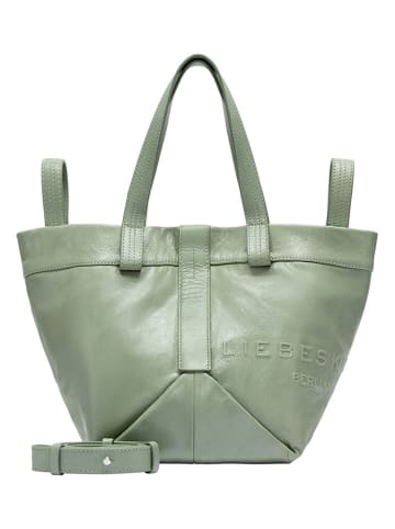 LIEBESKIND BERLIN Leder-Shopper in Mint - (B)47 x (H)34 x (T)18 cm
