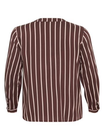 KAFFE curve Bluse in Braun/ Rosa