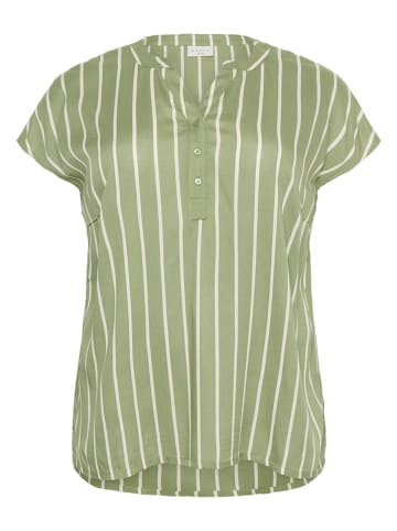 KAFFE curve Blouse groen/crème