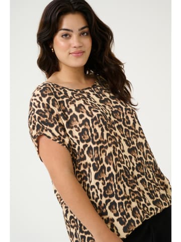 KAFFE curve Bluse in Beige/ Braun