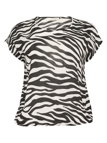 KAFFE curve Bluse in Schwarz/ Weiß