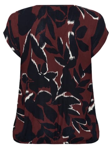 KAFFE curve Bluse in Braun/ Schwarz/ Weiß