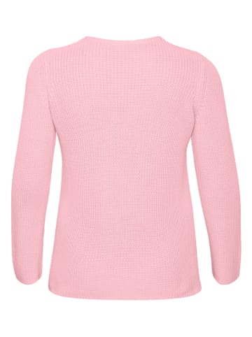 KAFFE curve Sweter w kolorze jasnoróżowym