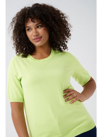 KAFFE curve Sweter w kolorze zielonym