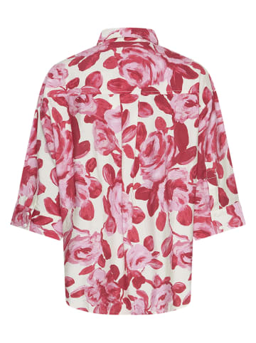 MOSS COPENHAGEN Bluse in Creme/ Rot/ Rosa
